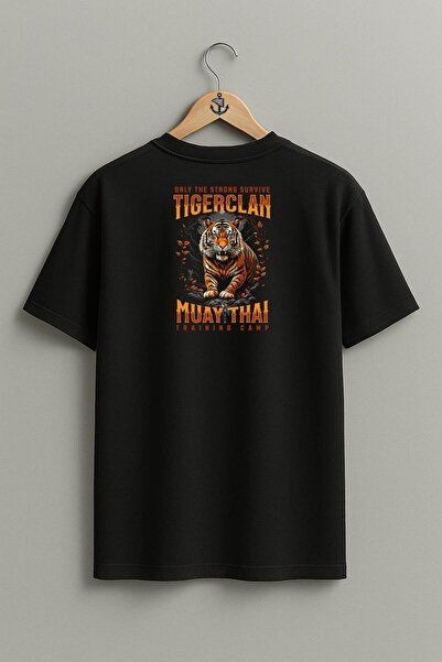 Bahriyeli Collection Oversize Muay Thai Tiger Athlete - Unisex T-Shirt with C...