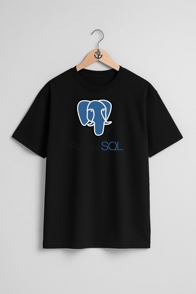 Bahriyeli Collection oversized Μπλουζάκι Unisex με σχέδιο Postgresql