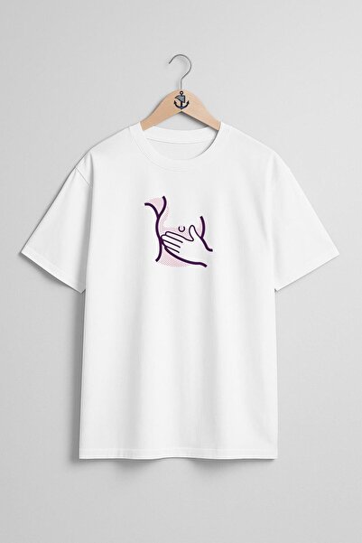 Bahriyeli Collection oversized Μπλουζάκι Unisex με σχέδιο στο στήθος