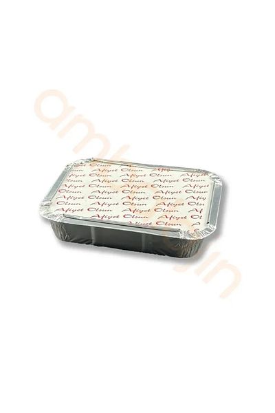 Ambalaj Evi Aluminum Bowl 500 Grams 100 Pieces Bowl with Lid