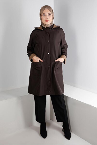 Alvina HOODED POCKET STRAP TRENCH COAT 10501