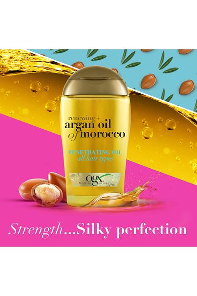 OGX Hair Oil Renewing + Argan Oil Penetrating Oil 100 ml Smooth, Shiny, Frizz-Free & Nourished Hair