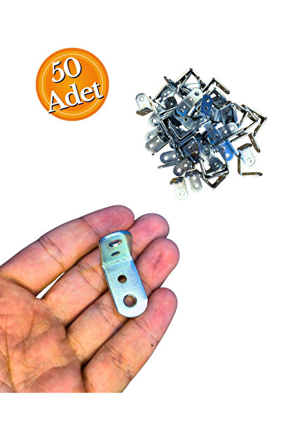 HOBİDABİ 50 Adet L Demir Gönye Köşebent 15x27x27mm - Mobilya Dolap Raf Masa Ç...