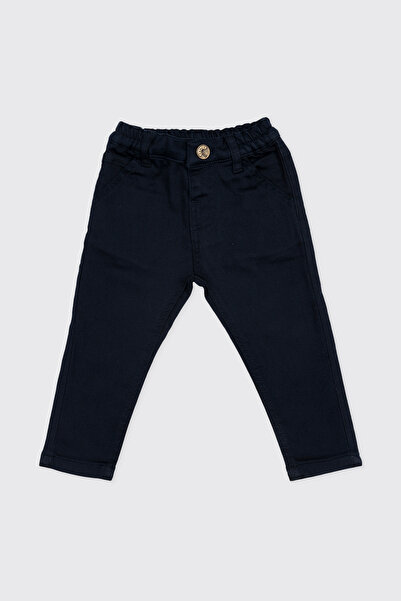 Panço Erkek Bebek Düğmeli Lacivert Pantolon
