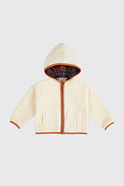 Panço Erkek Bebek Fermuarlı Pelüş Bej Ceket