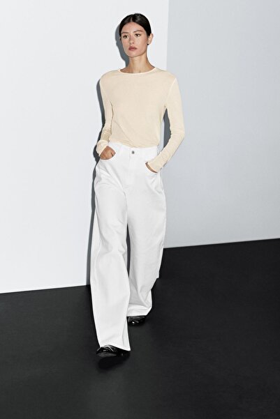 Massimo Dutti Uzun kollu hafif t-shirt