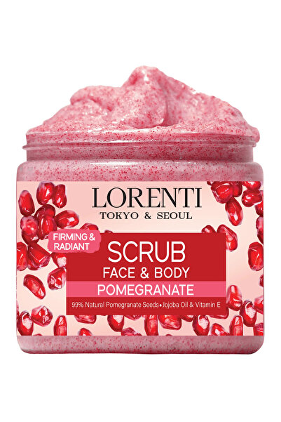 LORENTİ Nar Özlü Sıkılaştırıcı Ve Aydınlatıcı Yüz Ve Vücut Peeling Scrub 500 ml