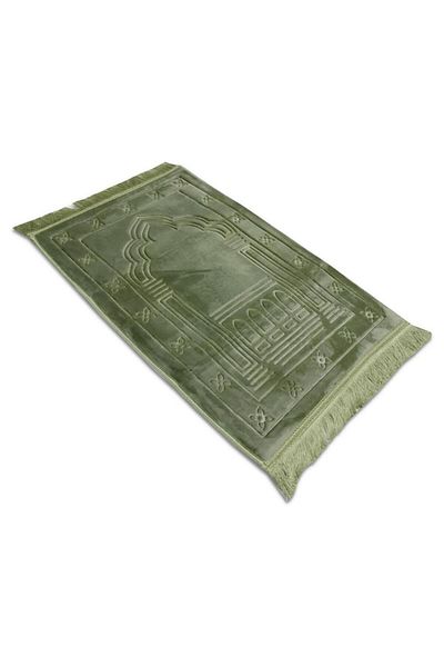 SUNDUS - Innovative Prayer Rug Mat - Olive Green