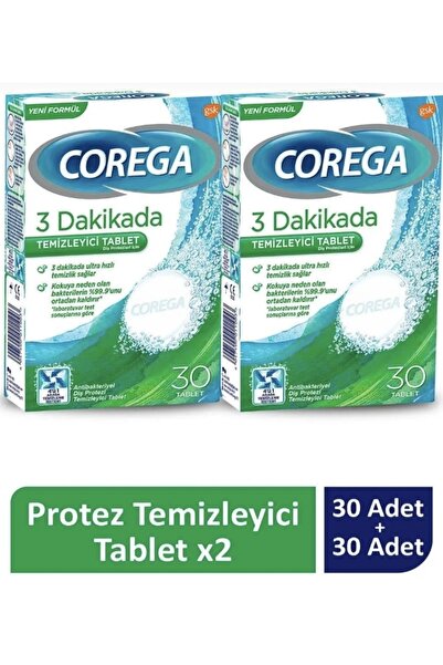 Corega Protez Temizleme Tableti 30’lu X 2 Adet