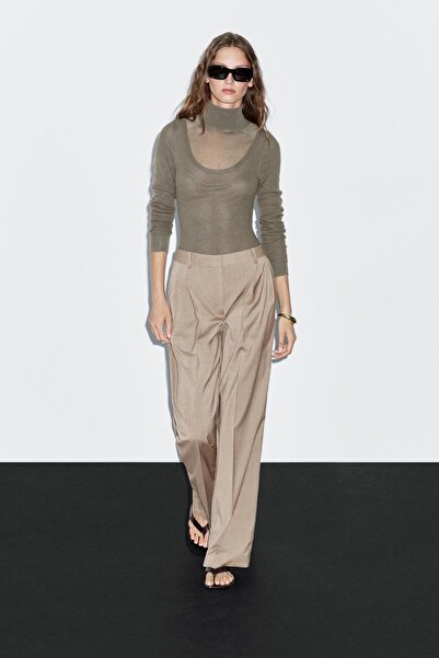 Massimo Dutti %100 yün pensli pantolon