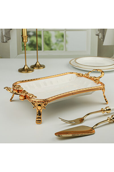 ROY KING ROYKİNG ELEGANCE DİKD.SUNUM TABAK GOLD 36 CM