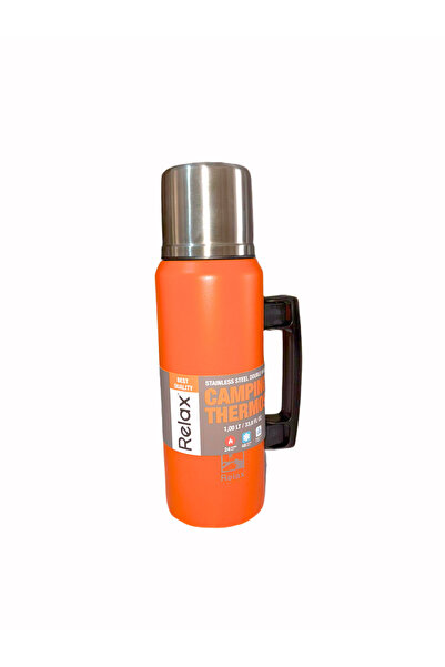 Elista 1.0 Liter Stainless Steel Thermos with Handle-Orange