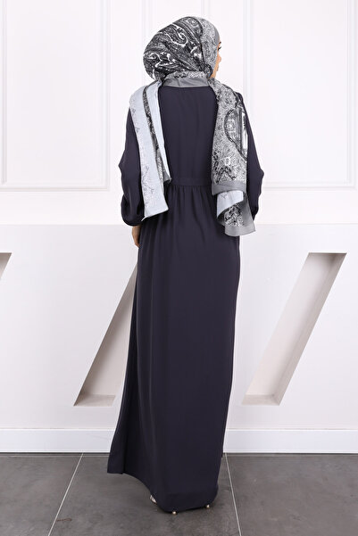 İmajButik Smoked Gathered Sleeve Elastic Ferace