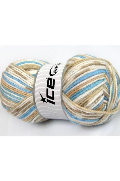 Ice yarns 4x100 جرام. خيوط FAVORITE BABY الأكريليكية باللون الأبيض، وشعر الجم...