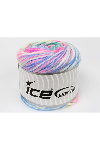 Ice yarns 2 × 150 جرام. أقمشة أنجورا الألبية، أكريليك أخضر، أزرق، بنفسجي، أصف...