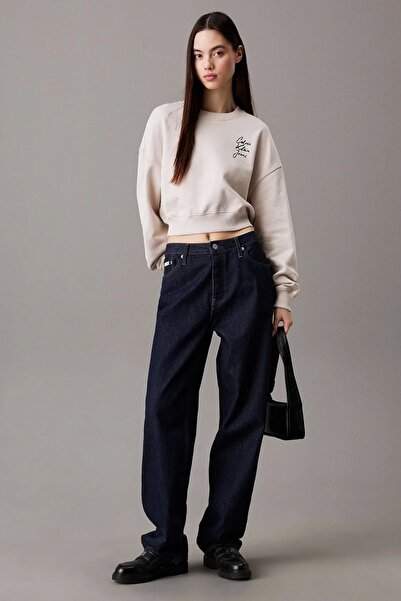 Calvin Klein SCRIPT INSTITUTIONAL CREWNECK Kadın Sweatshirt J20J224743-PDH