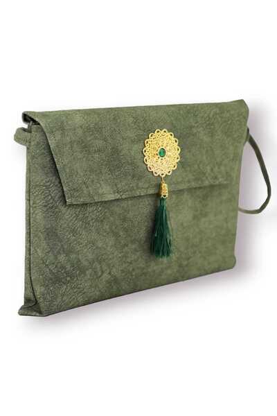 Medrese Yayınları Kuran Kılıfı Çantası Kabı Cami Boy 25*34 Cm Yeşil Renk Kuranı Kerim Kılıfı
