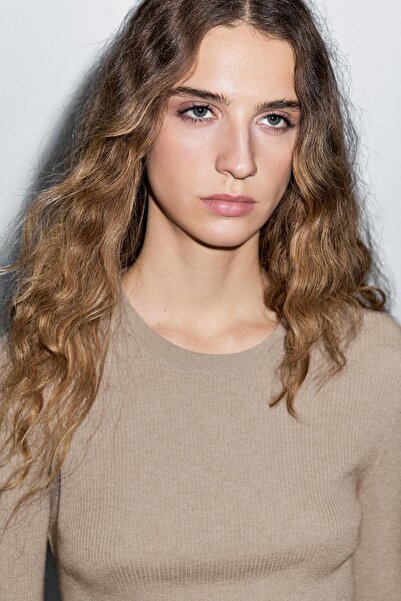 Massimo Dutti Ribbed knitted jumper with wool