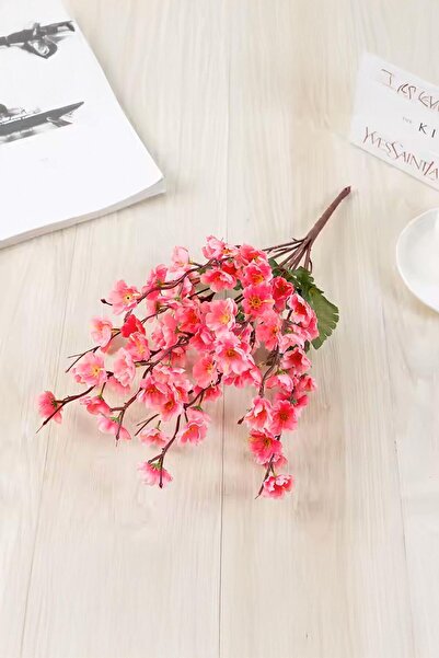 Buka Shops 9 Dallı Yapay Erik Çiçeği Demeti - (Plum Blossom) - 42 cm - 81 Çiçekli - Pembe