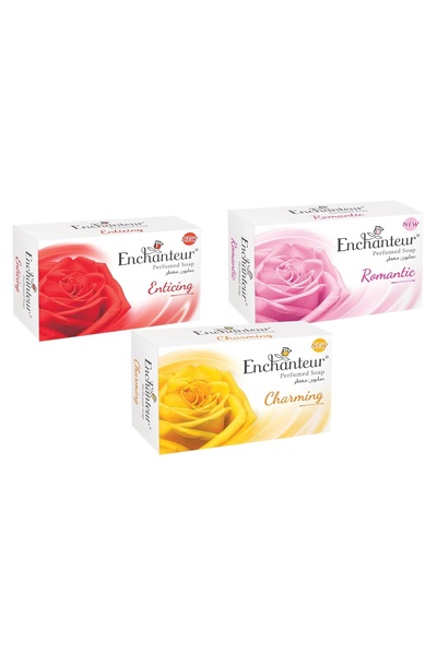 ENCHANTEUR Perfumed Soap Assorted Pack - 6 x 125g Bars (Total 750g)