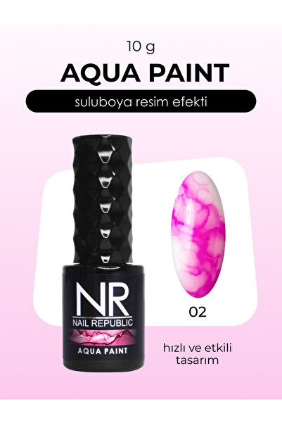 Nail Republic Kalıcı Oje AQUA PAINT 02 - Sulu Boya Etkili Tırnak Sanatı İçin