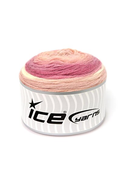 Ice yarns 2 × 150 جرام. خيوط الكيك موهير، صوف، أكريليك فاخر بلون كريمي، درجات...