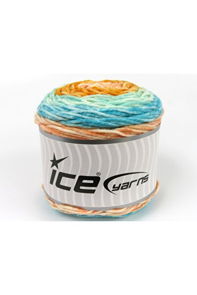 Ice yarns (2 قطعة 140 جرام) CAKES SPLASH أكريليك 2 عبوة أبيض، فيروزي