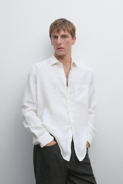 Massimo Dutti Cep detaylı regular fit gömlek