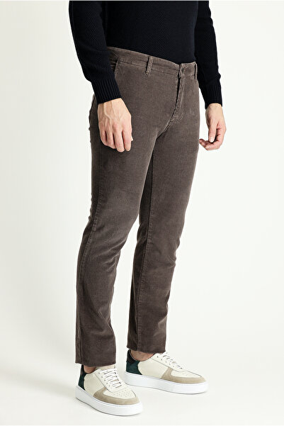 Kiğılı Slim Fit Slim Fit Lycra Velvet Trousers