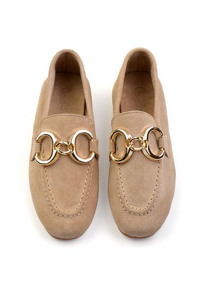 Bambi Mink Leather Women's Loafer Shoes K01763771002