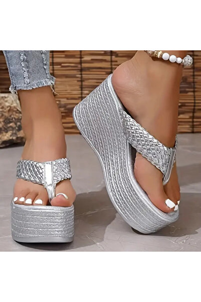 Deniz Terlik Wedge Heel Stylish Beach Sea Daily Flip Flops