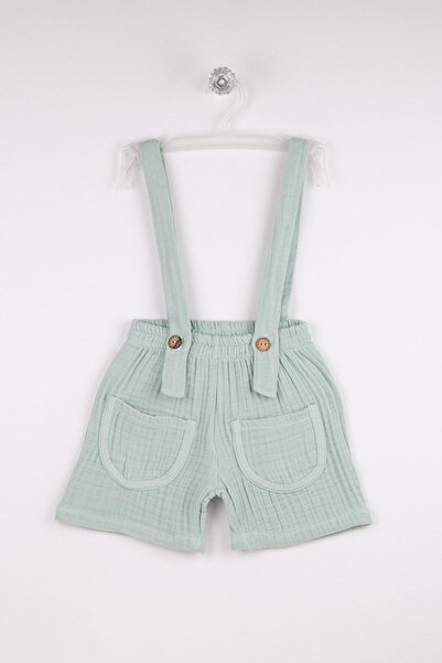 Bondilolly Pantaloni cu bretele din muselină pentru bebeluși – bumbac 100%