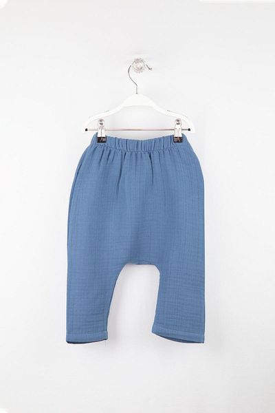 Bondilolly Pantaloni largi din muselina pentru bebelusi din bumbac