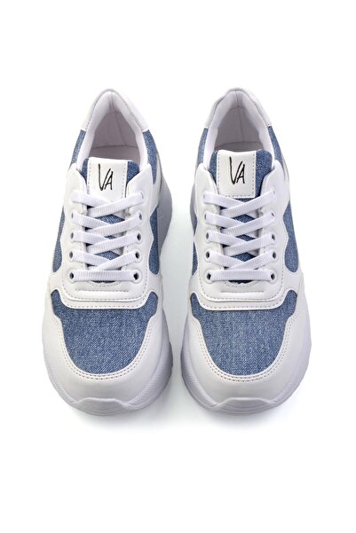 Bambi Mavi Beyaz Kot  Kadın Sneaker K01179001137
