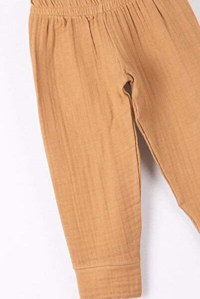 Bondilolly Bebek Müslin Beli Lastikli Pantolon 100 Pamuk