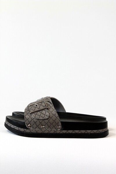 ALTINER Orthopedic Patterned Smoked Women's Slippers