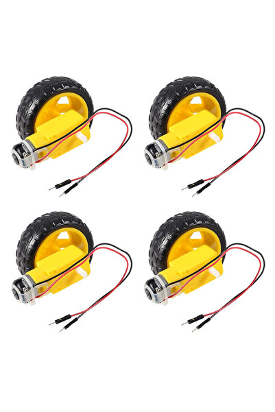 Choice بدون كابل 4 قطع محرك كهربائي DC DC 3-6V محرك علبة تروس مغناطيسية TT بم...