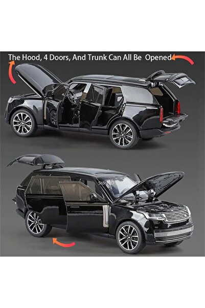 HAIZOL سيارة لاند رينج روفر دييكاست بمقياس 1:32، أبواب معدنية قابلة للفتح، ضوء وامض و