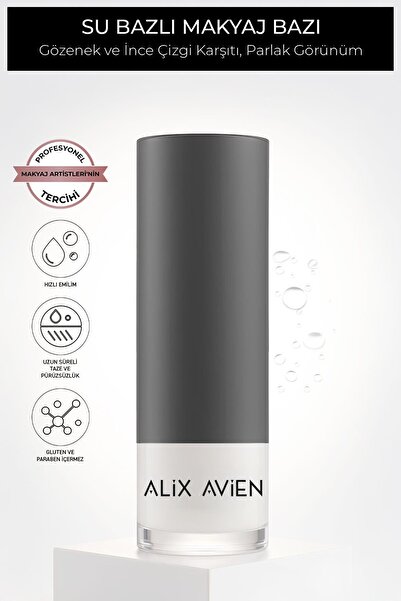 Alix Avien Gözenek Karşıtı Parlak Cilt Görünümlü Su Bazlı Makyaj Bazı - Pürüz...