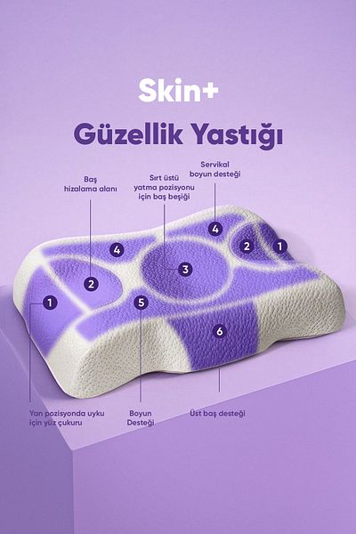 Beauty Pillow وسادة تجميل مضادة للتجاعيد ومنطقة أعلى الصدر ومضادة للتجاعيد