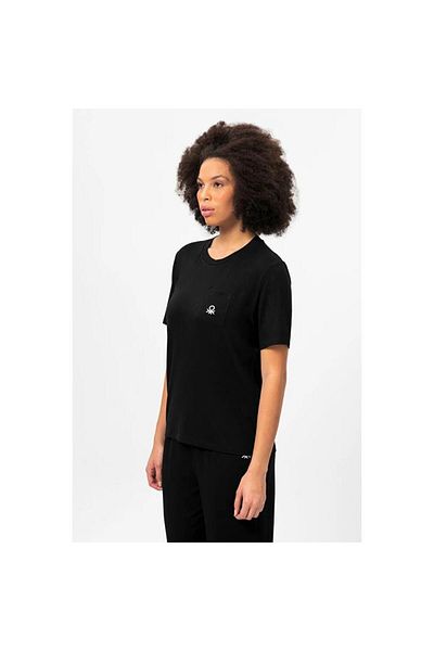 United Colors of Benetton Γυναικεία Πιτζάμα Τοπ Bnt-w20406 Μαύρο