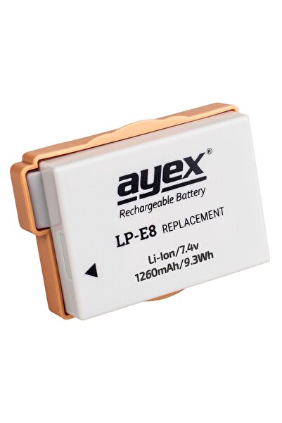 Ayex CANON EOS 550D 600D 650D 700D İÇİN LP-E8 BATARYA