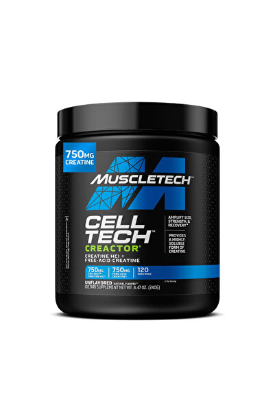 MUSCLETECH Cell-Tech Creactor Creatine Unflavored 120 Serv, HCl and Free-Acid Creatine Increase Muscle Building
