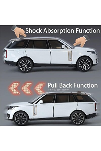 HAIZOL سيارة لاند رينج روفر دييكاست بمقياس 1:32، أبواب معدنية قابلة للفتح، ضوء وامض و