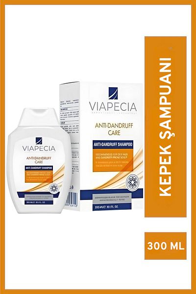 Viapecia Anti-Dandruff Shampoo 300 ml - Deeply Cleans with Tea Tree Oil and Salicylic Acid