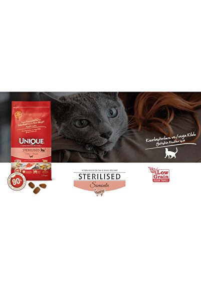 Unique Kısırlaştırılmış (Sterilised) Kedi Maması Somonlu 1.5 kg