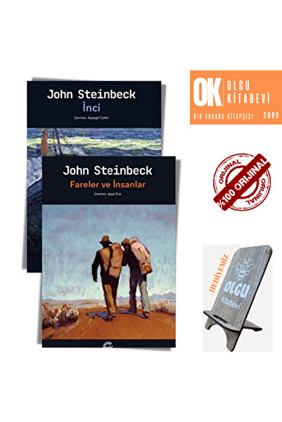 İletişim Yayınları John Steinbeck Seti 2 (2 Kitap) Fareler ve İnsanlar, İnci, İletişim Yayınları, John Steinbeck