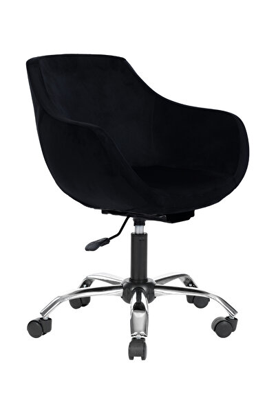 MARKAELZ Krom Metal Ayaklı Ofis Çocuk Odası Çalışma Sandalyesi (AYARLANILABİLİR) MONOKO