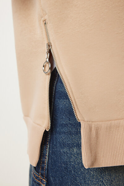 Lovelyİstanbul Mink Lub0003 - Φούτερ με φερμουάρ με λεπτομέρειες