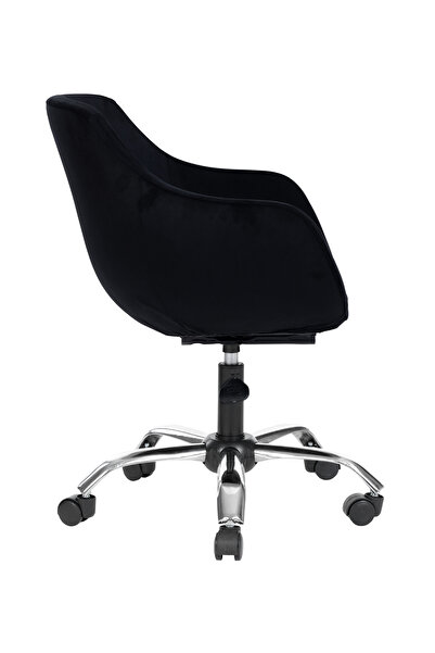 MARKAELZ Krom Metal Ayaklı Ofis Çocuk Odası Çalışma Sandalyesi (AYARLANILABİLİR) MONOKO